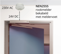 Koppeling rookmelders met deurdranger verplicht Koppeling rookmelders met deurdranger verplicht